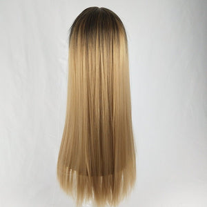 Long straight hair fashion gradient fake hair - Yahko Merchandise