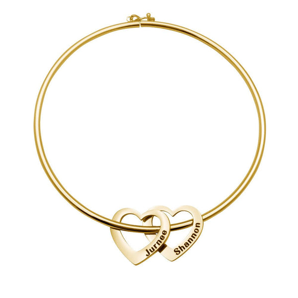 Love Bracelet Peach Heart Name Lettering Titanium Steel Bracelet - Yahko Merchandise