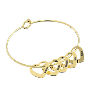 Love Bracelet Peach Heart Name Lettering Titanium Steel Bracelet - Yahko Merchandise