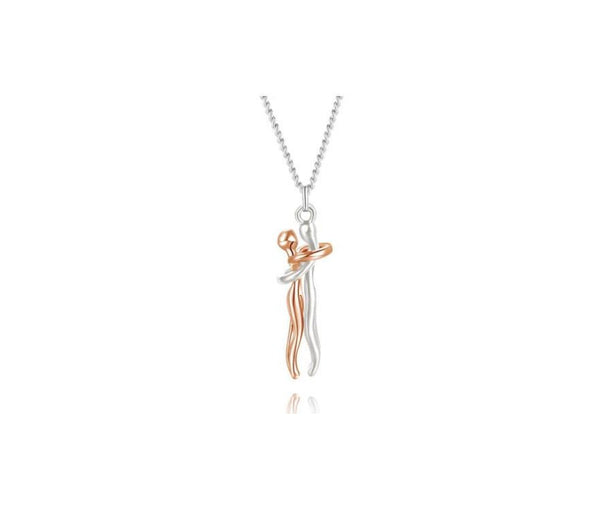 Love Hug Necklace Unisex Men Women Couple Jewelry Simple Temperament Clavicle Chain Valentines Day Lover Gift - Yahko Merchandise