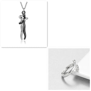 Love Hug Necklace Unisex Men Women Couple Jewelry Simple Temperament Clavicle Chain Valentines Day Lover Gift - Yahko Merchandise
