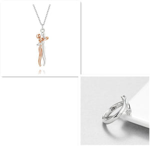 Love Hug Necklace Unisex Men Women Couple Jewelry Simple Temperament Clavicle Chain Valentines Day Lover Gift - Yahko Merchandise