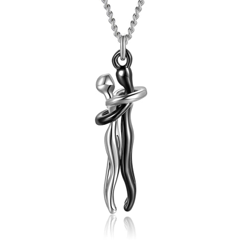 Love Hug Necklace Unisex Men Women Couple Jewelry Simple Temperament Clavicle Chain Valentines Day Lover Gift - Yahko Merchandise