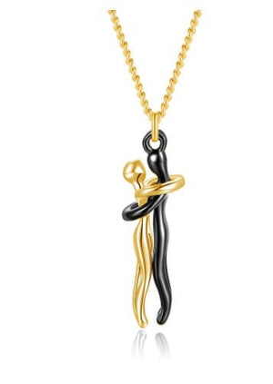 Love Hug Necklace Unisex Men Women Couple Jewelry Simple Temperament Clavicle Chain Valentines Day Lover Gift - Yahko Merchandise