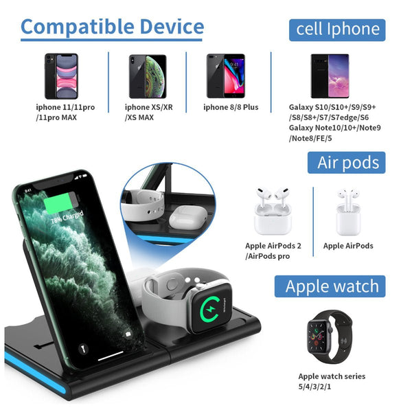 Magnetic Power Tiles 4 In 1 Wireless Charging Station - Yahko Merchandise