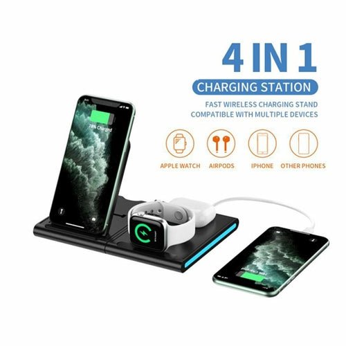 Magnetic Power Tiles 4 In 1 Wireless Charging Station - Yahko Merchandise