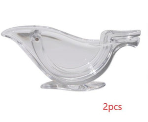 Manual Lemon Juicer Transparent Acrylic Elegance Bird Shape Lemon Slice Squeezer Kitchen Tools Gadgets - Yahko Merchandise