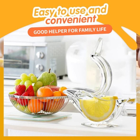 Manual Lemon Juicer Transparent Acrylic Elegance Bird Shape Lemon Slice Squeezer Kitchen Tools Gadgets - Yahko Merchandise