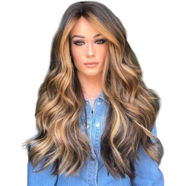 Medium long curly hair wig - Yahko Merchandise