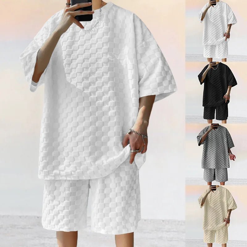 Men Leisure Oversized Two - piece shorts Set - Yahko Merchandise