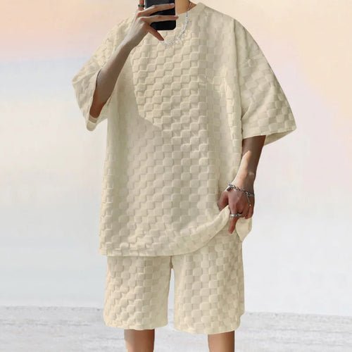 Men Leisure Oversized Two - piece shorts Set - Yahko Merchandise