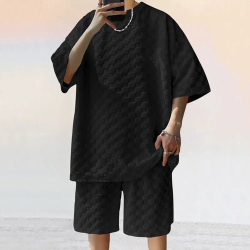 Men Leisure Oversized Two - piece shorts Set - Yahko Merchandise
