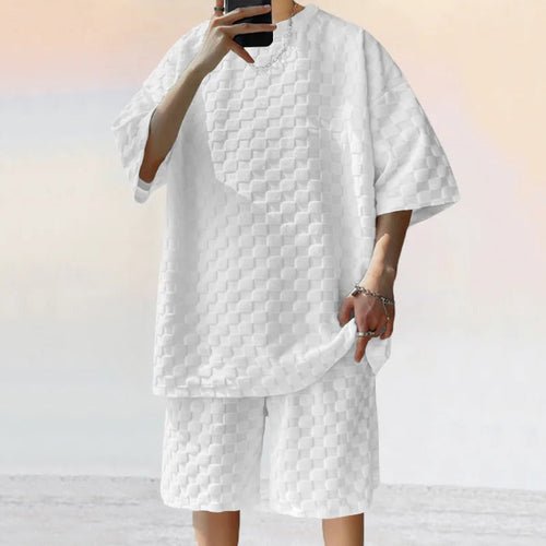 Men Leisure Oversized Two - piece shorts Set - Yahko Merchandise