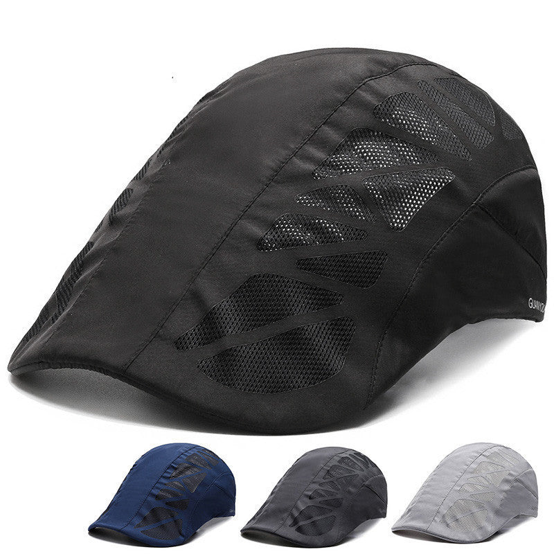 Men Mesh Beret Hat Summer Breathable Quick Dry For Women Newsboy Detective Gorra Boy Chef Restaurant Work Casquette - Yahko Merchandise