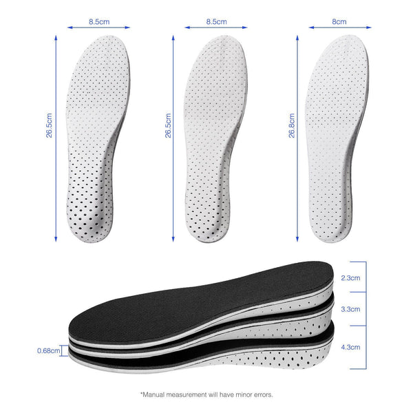 Men Women Invisible Height Increase Insoles Heel Lift Taller Shoe - Yahko Merchandise