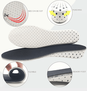 Men Women Invisible Height Increase Insoles Heel Lift Taller Shoe - Yahko Merchandise