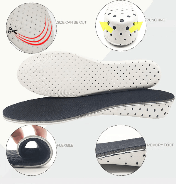 Men Women Invisible Height Increase Insoles Heel Lift Taller Shoe - Yahko Merchandise