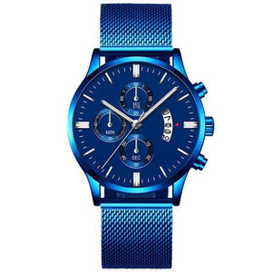Mens Business Luxury Watches For Men Mesh Band Quartz Watch - Yahko Merchandise