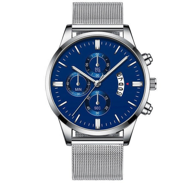 Mens Business Luxury Watches For Men Mesh Band Quartz Watch - Yahko Merchandise