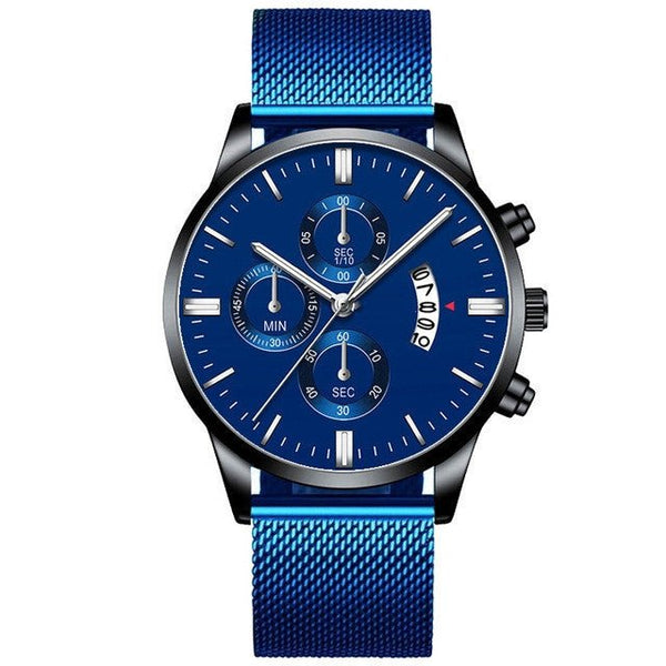 Mens Business Luxury Watches For Men Mesh Band Quartz Watch - Yahko Merchandise