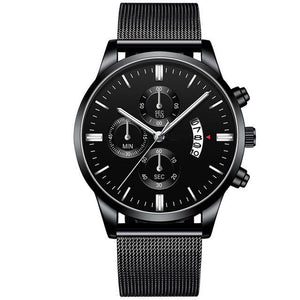 Mens Business Luxury Watches For Men Mesh Band Quartz Watch - Yahko Merchandise