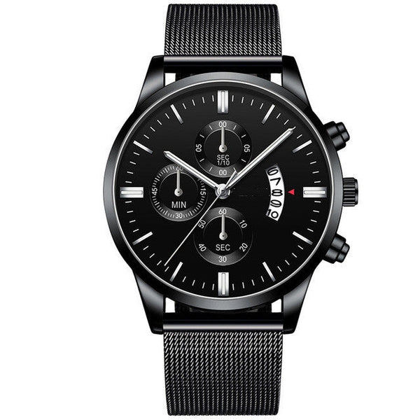 Mens Business Luxury Watches For Men Mesh Band Quartz Watch - Yahko Merchandise