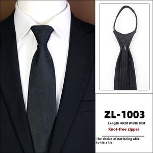 Men's Formal Wear Business Zipper Tie - free - Yahko Merchandise
