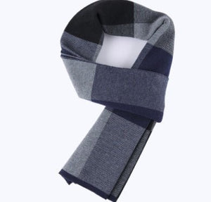 Men's scarf wool plaid scarf scarf winter scarf processing wholesale gift ladies knitting stitching - Yahko Merchandise