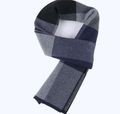 Men's scarf wool plaid scarf scarf winter scarf processing wholesale gift ladies knitting stitching - Yahko Merchandise