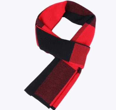 Men's scarf wool plaid scarf scarf winter scarf processing wholesale gift ladies knitting stitching - Yahko Merchandise