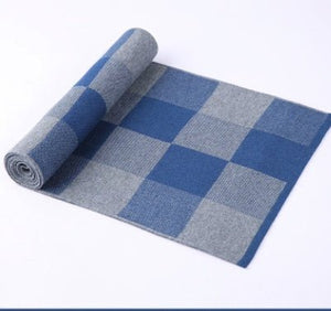 Men's scarf wool plaid scarf scarf winter scarf processing wholesale gift ladies knitting stitching - Yahko Merchandise