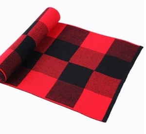 Men's scarf wool plaid scarf scarf winter scarf processing wholesale gift ladies knitting stitching - Yahko Merchandise
