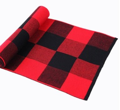 Men's scarf wool plaid scarf scarf winter scarf processing wholesale gift ladies knitting stitching - Yahko Merchandise