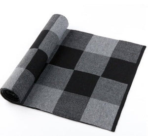 Men's scarf wool plaid scarf scarf winter scarf processing wholesale gift ladies knitting stitching - Yahko Merchandise