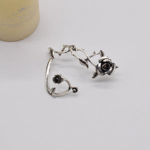 Metal Rose Earrings With Wrapped Ears - Yahko Merchandise