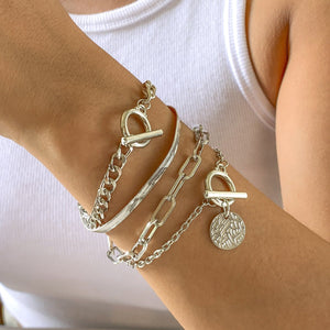 Metal Wind Hollow Chain Bracelet Snake Bone Metal Bracelet - Yahko Merchandise