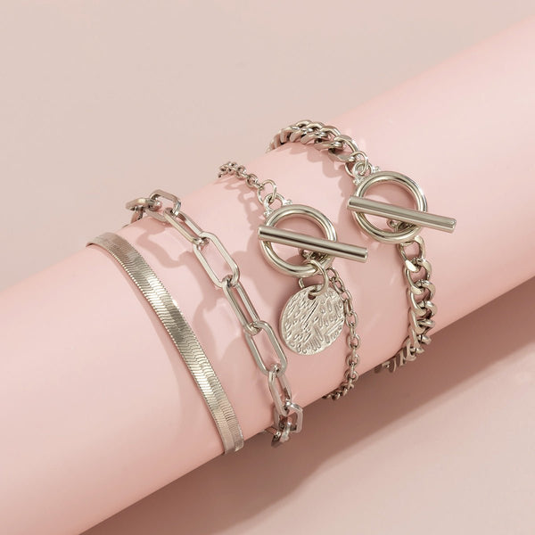 Metal Wind Hollow Chain Bracelet Snake Bone Metal Bracelet - Yahko Merchandise