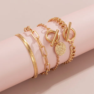 Metal Wind Hollow Chain Bracelet Snake Bone Metal Bracelet - Yahko Merchandise