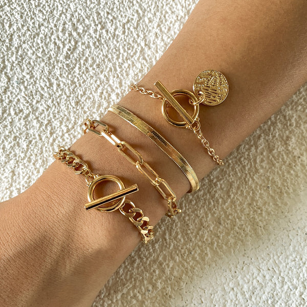 Metal Wind Hollow Chain Bracelet Snake Bone Metal Bracelet - Yahko Merchandise