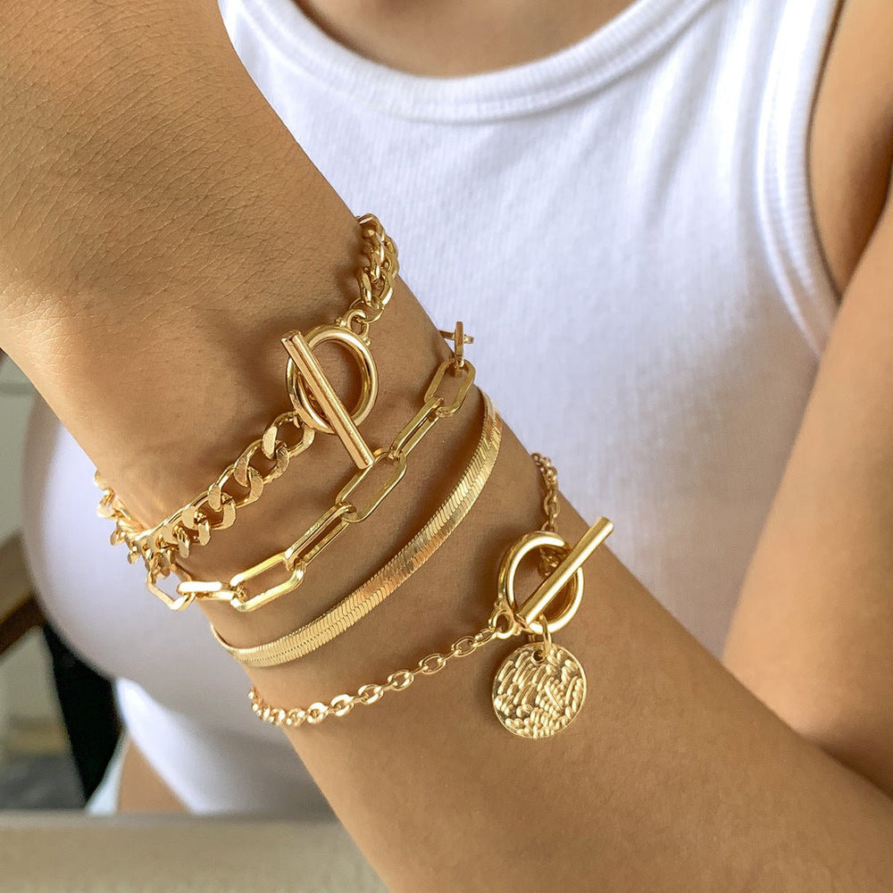 Metal Wind Hollow Chain Bracelet Snake Bone Metal Bracelet - Yahko Merchandise