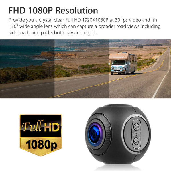 Mini WiFi Car Dash Cam FHD 1080P GPS Camera Dashboard W/ G - Sensor Night Vision - Yahko Merchandise