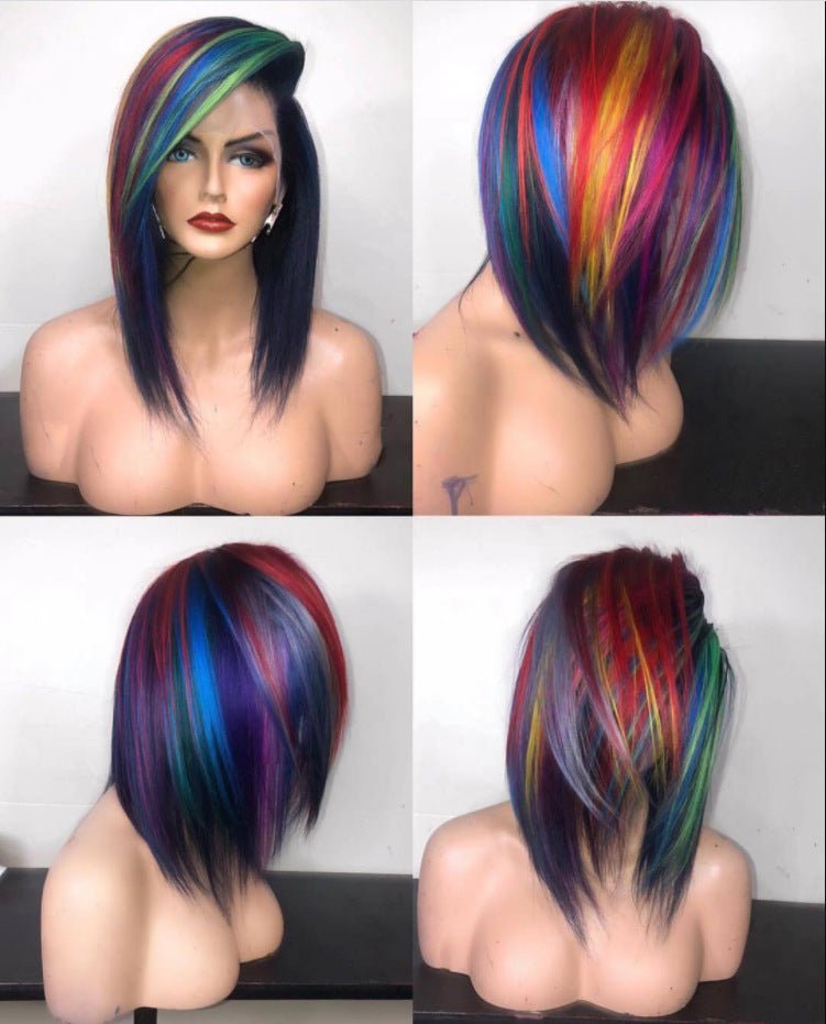 Mixed Color COSPLAY High Temperature Silk Rose Mesh Wig Wig - Yahko Merchandise