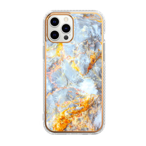 Mosaic Marble Pattern Floral Transparent Phone Case - Yahko Merchandise