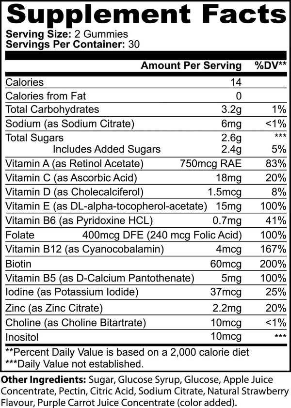 MULTIVITAMIN BEAR GUMMIES, 60 GUMMIES - Yahko Merchandise