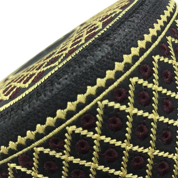 Muslim Hats Cotton Embroidery Islamic Men Prayer Arab Clothing Caps - Yahko Merchandise