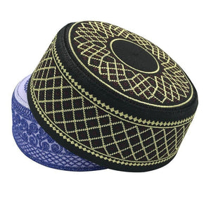 Muslim Hats Cotton Embroidery Islamic Men Prayer Arab Clothing Caps - Yahko Merchandise