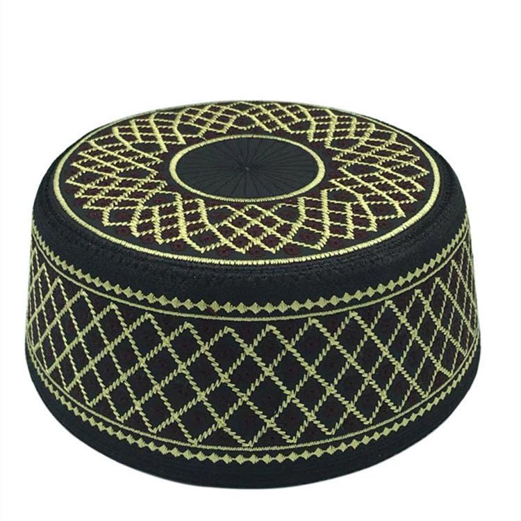 Muslim Hats Cotton Embroidery Islamic Men Prayer Arab Clothing Caps - Yahko Merchandise