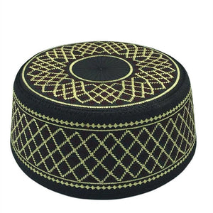 Muslim Hats Cotton Embroidery Islamic Men Prayer Arab Clothing Caps - Yahko Merchandise