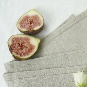 Natural linen napkins, short finish - Yahko Merchandise