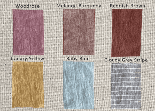 Natural linen napkins, short finish - Yahko Merchandise